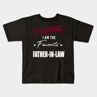 It's Official I Am The Favorite Father In Law Father's Day Kids T-Shirt